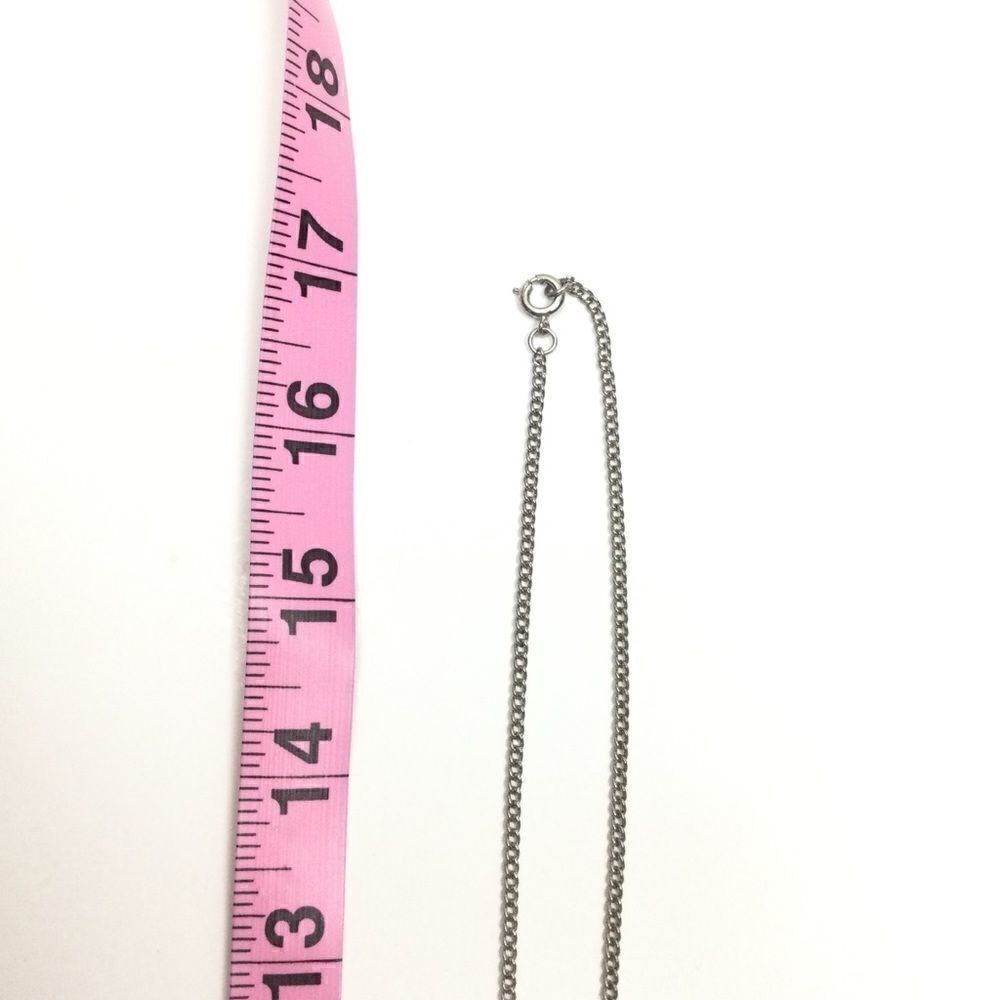 ‎Silver Chain Necklace, Pounded Silver Drop, Tassel - Picture 7 of 9